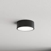 Loftlampe Cleo 200, sort, sensor, IP54, Ø 20 cm, metal