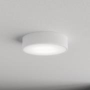 Loftlampe Cleo 300, hvid, sensor, IP54, Ø 30 cm, metal
