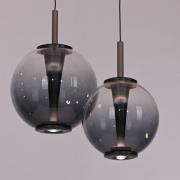 PURE LED-pendellampe E-Infinity grå/røggrå 198 cm, 10 lyskilder