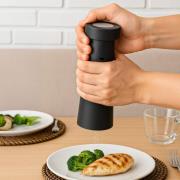 Lucande LED-peberkværn Pepper, mørkegrå, batteri, IP44