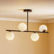 Loftlampe Kiba, sort/guld, 4 lyskilder