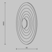 Maytoni LED-væglampe Nami, cappucino, Ø 40 cm, aluminium