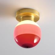 MARSET LED-væglampe Dipping Light A2, bordeauxrød/messing