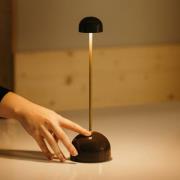 MARSET LED-batteridrevet bordlampe Sips, brun/guld, 31 cm, stål