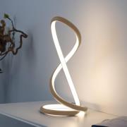 Paul Neuhaus LED-bordlampe Twist, sandfarvet, højde 42 cm