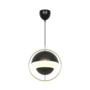Pendellampe Tavia, sort, Ø 33 cm, metal
