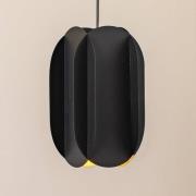 Hængelampe Corner, sort, højde 35 cm, metal, E27