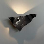 Knikerboker LED-væglampe Zona d'ombra, sort, 79 cm