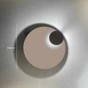 Knikerboker LED-væglampe Pois, sahara, Ø 25 cm, dæmpbar