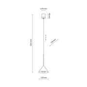Hængelampe Cono Mini, 1 lyskilde, Ø 12 cm, sort GU10