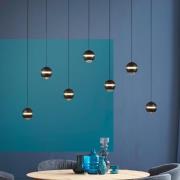 Schöner Wohnen LED-hængelampe Lini sort 7 lyskilder lang 3.000K