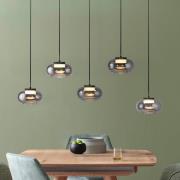 SCHÖNER WOHNEN LED-hængelampe Sia, 5 lyskilder, røggrå, 3.000 K