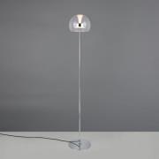 LED-gulvlampe Flynt, højde 130 cm, kromfarvet, metal, CCT