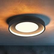 LED-loftlampe Solea, sort mat, Ø 40 cm, plast