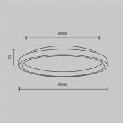 LED-loftlampe Orign, Ø 41 cm, sort, metal/sten