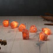 Lyskæde Lysende krystaller Rock, saltkrystaller ravfarvet