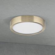 LED-loftlampe Disc, antik messingfarve, Ø 14 cm, CCT
