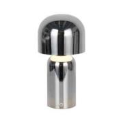 LED-bordlampe Niko, kromfarvet, højde 26 cm, metal