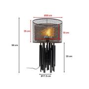 KARE bordlampe Coachella Glam, sort/guld, 59 cm, E27