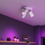 Calex Smart loftspot, hvid, Ø 21 cm, 3 lyskilder, GU10-LED RGBW