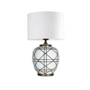 PR Home bordlampe New York, hvid, højde 61 cm, keramik