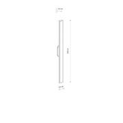 LED-væglampe Isla, sand, aluminium, højde 100 cm, IP54