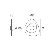 LED-væglampe Joint_W, oval, 58 cm, hvid, metal