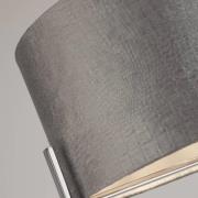 Loftlampe Kyran, grå, metal, fløjl, Ø 40 cm, E27