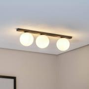 Loftlampe Fit, sort/opal, 3 lyskilder