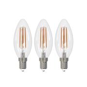 Arcchio LED glødepære E14 stearinlys, sæt med 3, 3000 K