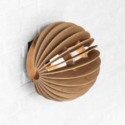 Væglampe Clay, Ø 23 cm, birkfiner, plan, E27