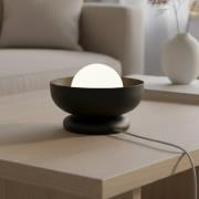 Bordlampe Ozzy LN1, sort, stål/glas, højde 13 cm, G9