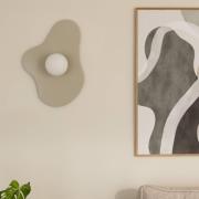 Globen Lighting væglampe Illusion, beige, glas, 60 cm