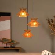 Hængelampe Tasman, længde 61 cm naturfarvet, papir, 3 lyskilder