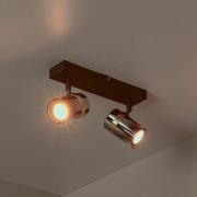 Loftspot Upton, længde 26 cm, sort/røggrå, 2 lyskilder