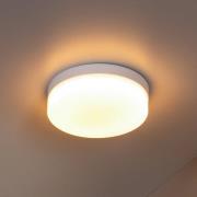 LED-loftlampe til badeværelset Biskit, hvid, Ø 23 cm, plast