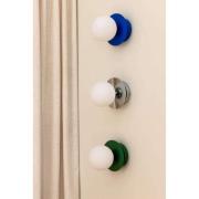 Globen Lighting Art Deco loftslampe, IP44, krom/hvid