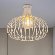 Loftlampe Mateo, creme/sandfarvet, metal, Ø 40 cm