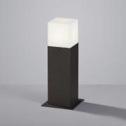 LED-sokkellampe HUDSON, antracit, højde 30 cm, metal IP44