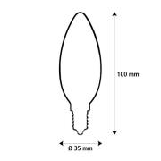 Segula LED Fire Flame Line E14 0,2W stearinlys Twisted 1800K dekoratio...