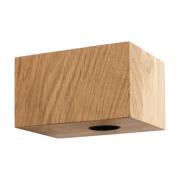 Segula væglampe Cozy, olieret eg, terningformet, E27