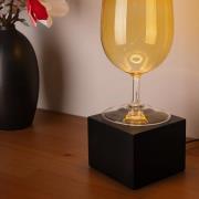 Segula bordlampe Cozy, sort bøg, terningformet, E27