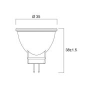 LED-pære RETRO, GU4 MR11, 4 W, 830, 345 lm, 36°