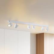 LED-spotlight BRUSH, hvid, 110 cm, 6 lyskilder, dæmpbar 2.700 K