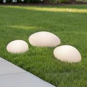 Lindby LED-solcelledekorationslampe Liedra, 3-pak, RGBW, dæmpbar