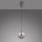 PURE LED-pendellampe Infinity, bronze/ravfarvet, Ø 18 cm, CCT