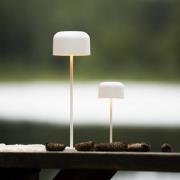 LED-batteridrevet bordlampe Lille, højde 20 cm, hvid, IP54, USB