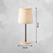 Bordlampe Rimini, sand/sort/eg, tekstil Højde 30 cm E14
