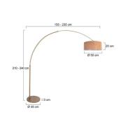 Bue-gulvlampe Sparkled Light bronze/brun 240 cm, kork