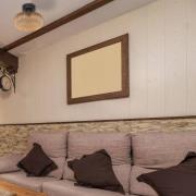 Loftlampe Bloeba, Ø 30 cm sort/ravfarvet, glas